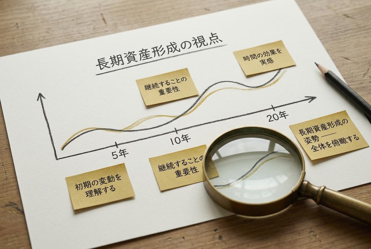 長期時間軸を示すタイムライン図の画像